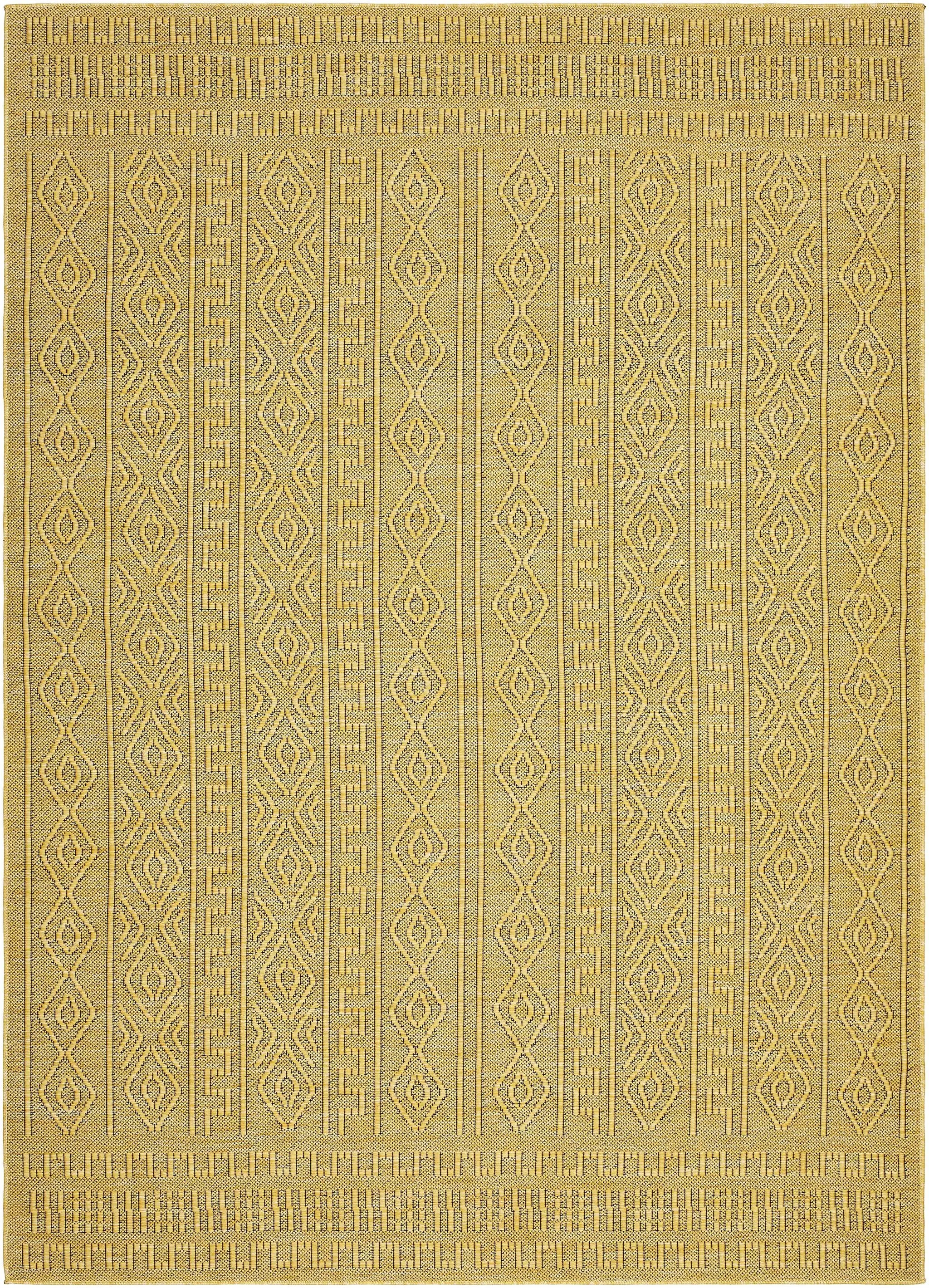 Nuela Mustard Outdoor Area Rug - Clearance by Boutique Rugs