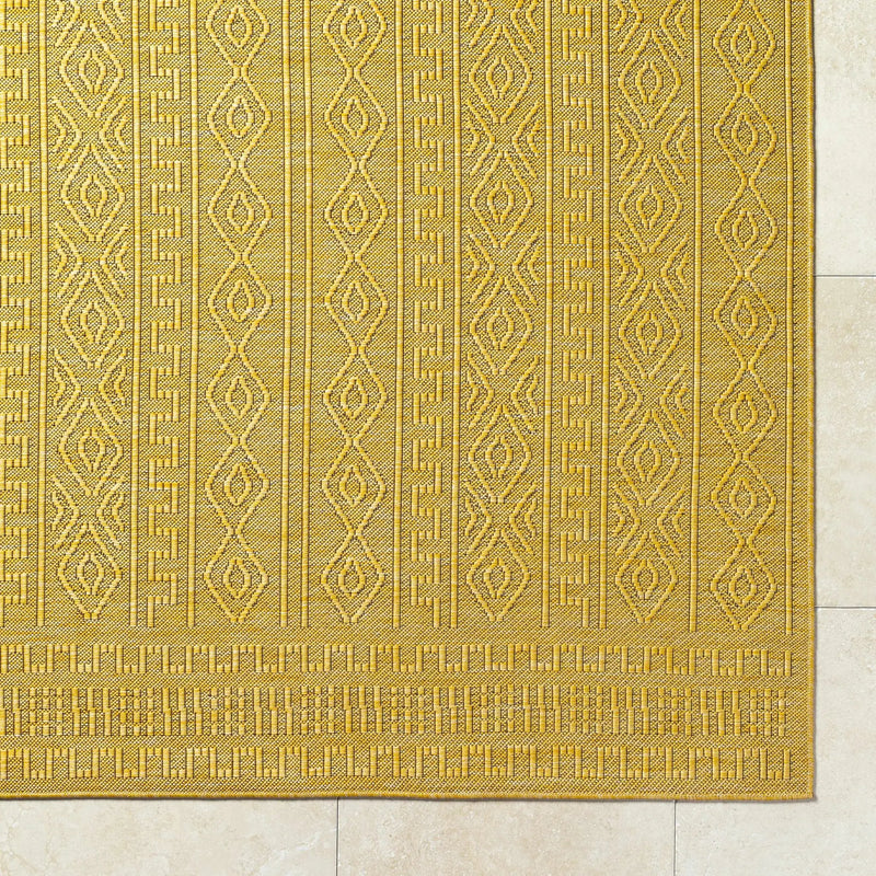 Nuela Mustard Outdoor Area Rug - Clearance by Boutique Rugs