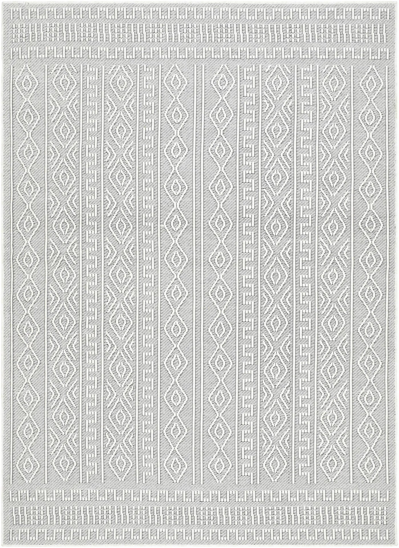 Nuela Light Gray Outdoor Area Rug - Clearance by Boutique Rugs