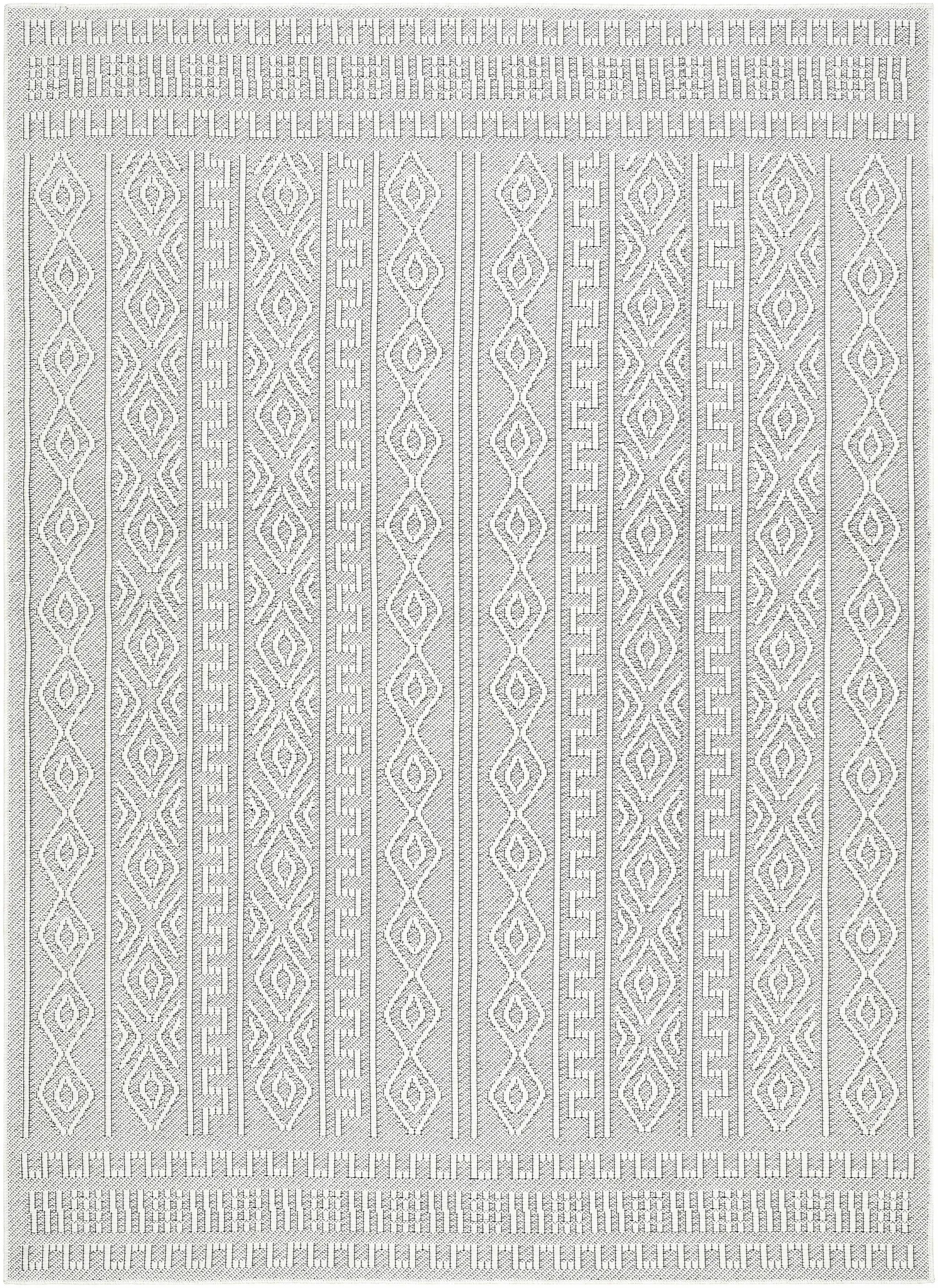 Nuela Light Gray Outdoor Area Rug - Clearance by Boutique Rugs