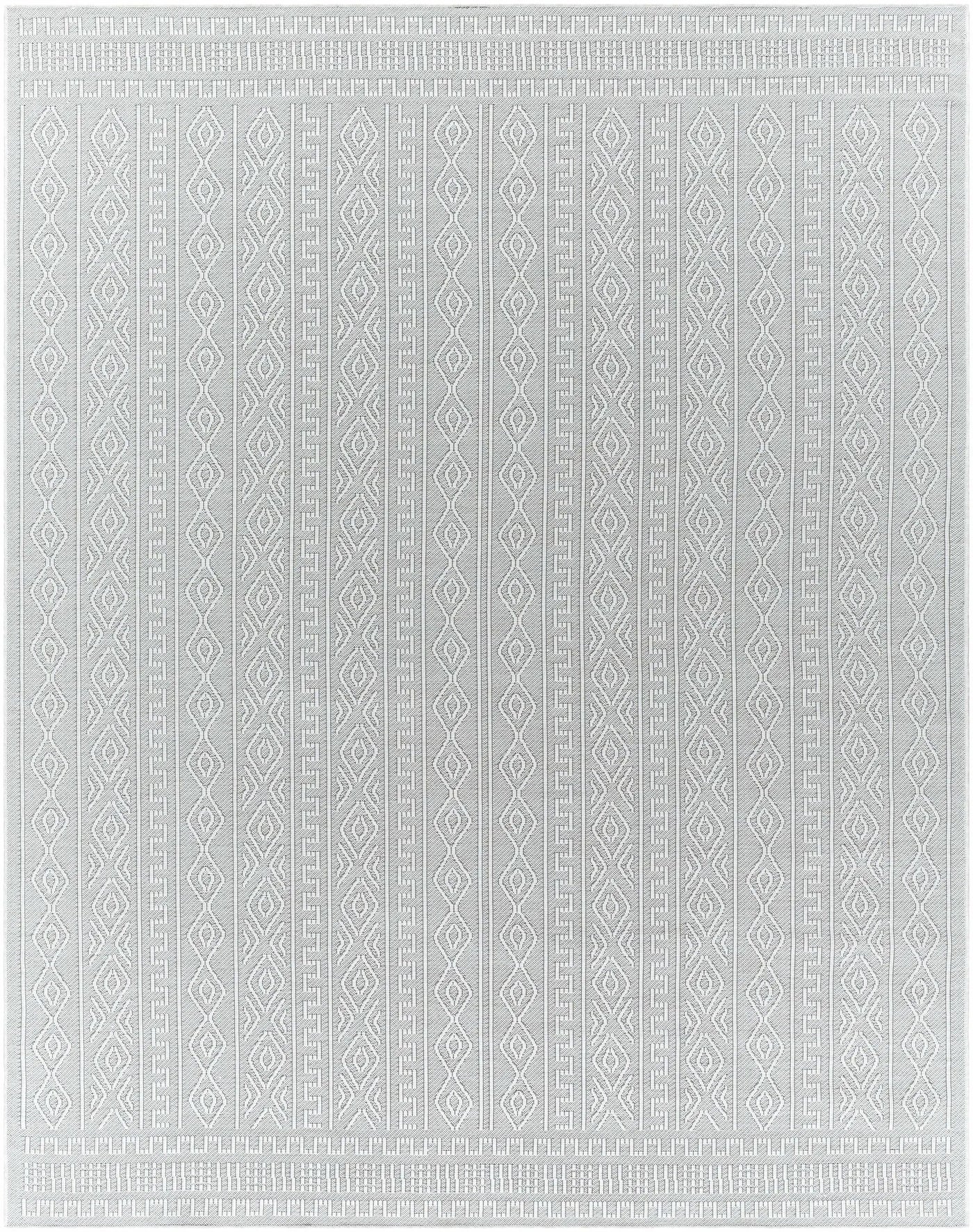 Nuela Light Gray Outdoor Area Rug - Clearance by Boutique Rugs