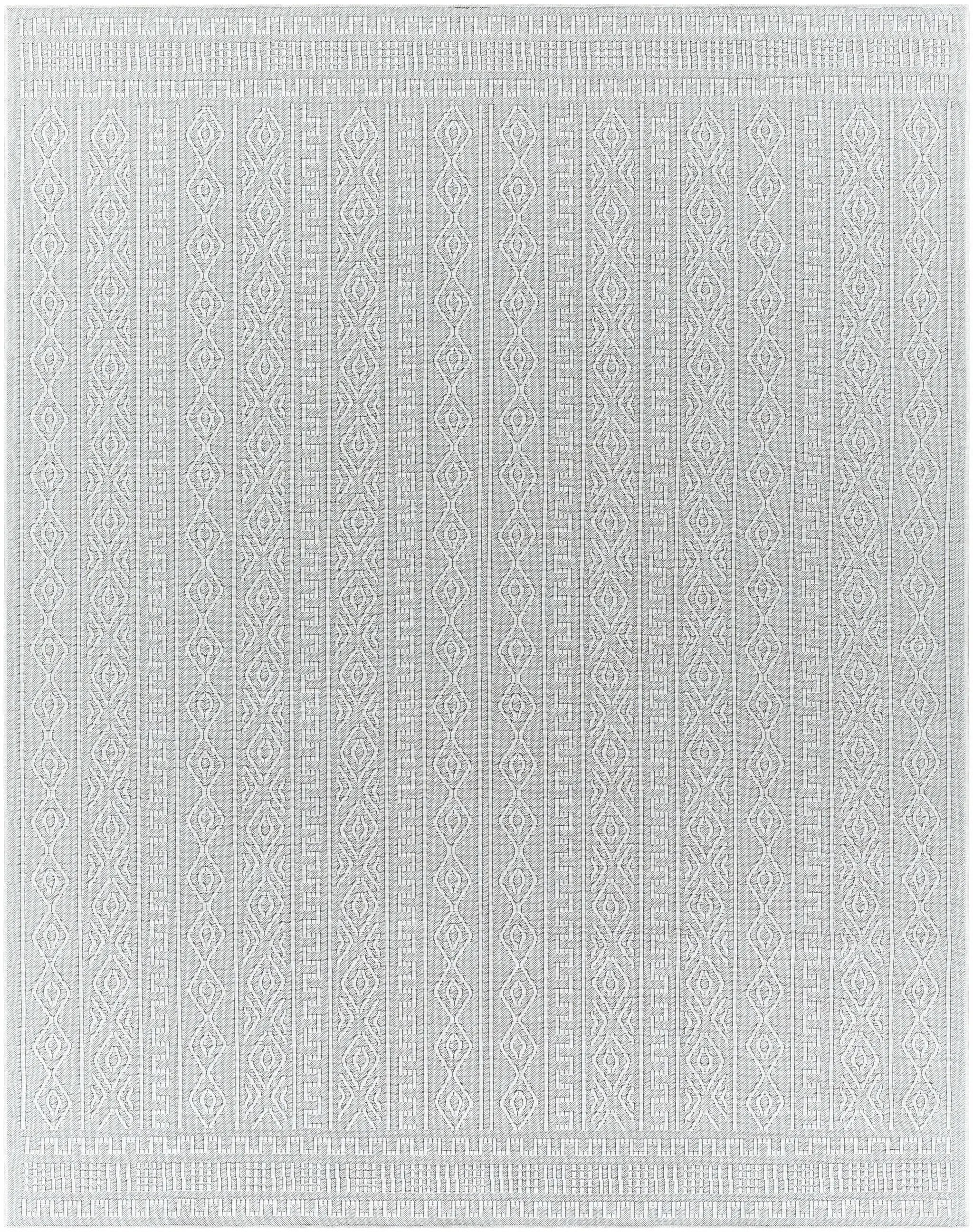 Nuela Light Gray Outdoor Area Rug - Clearance by Boutique Rugs