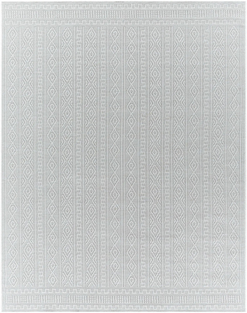 Nuela Light Gray Outdoor Area Rug - Clearance by Boutique Rugs