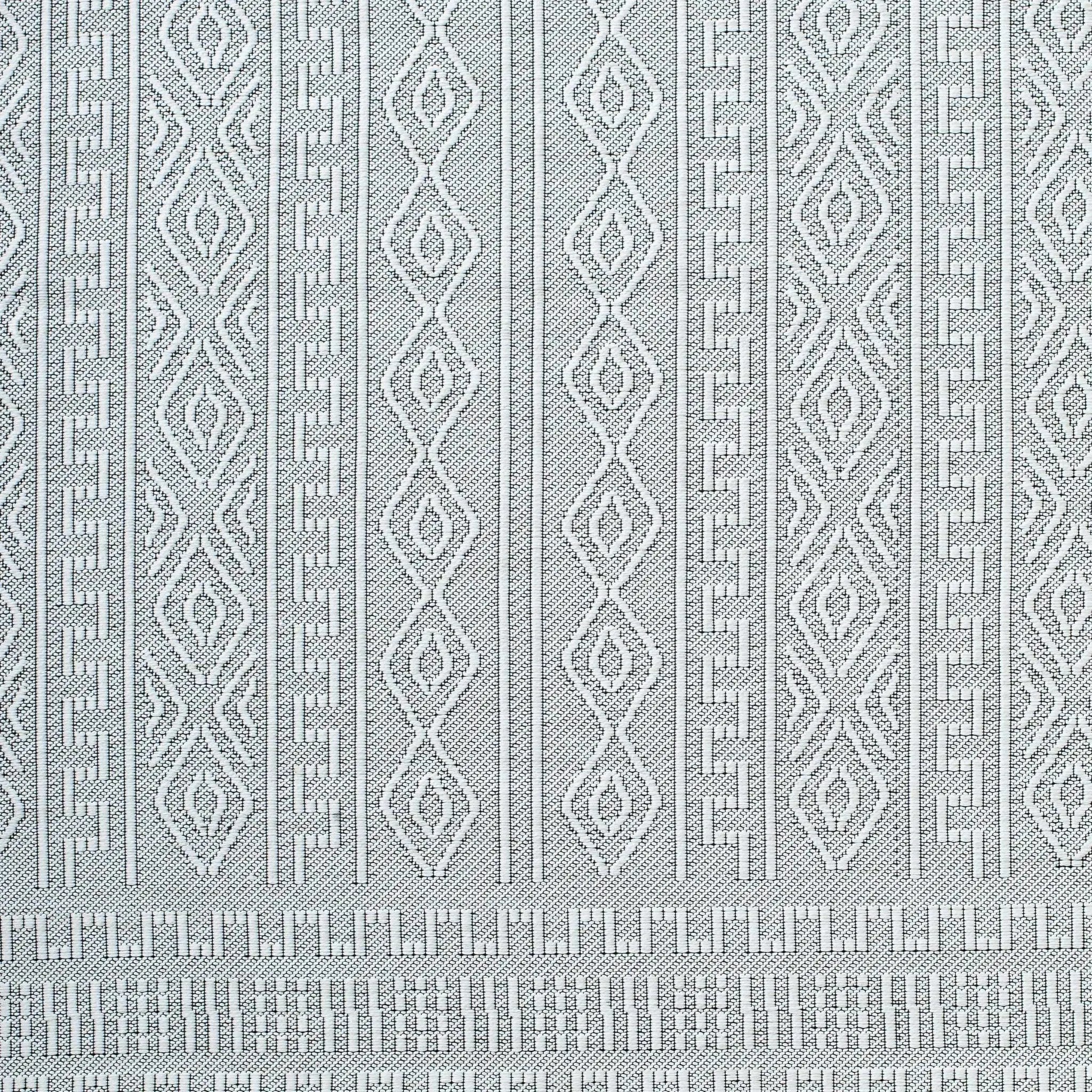Nuela Light Gray Outdoor Area Rug - Clearance by Boutique Rugs