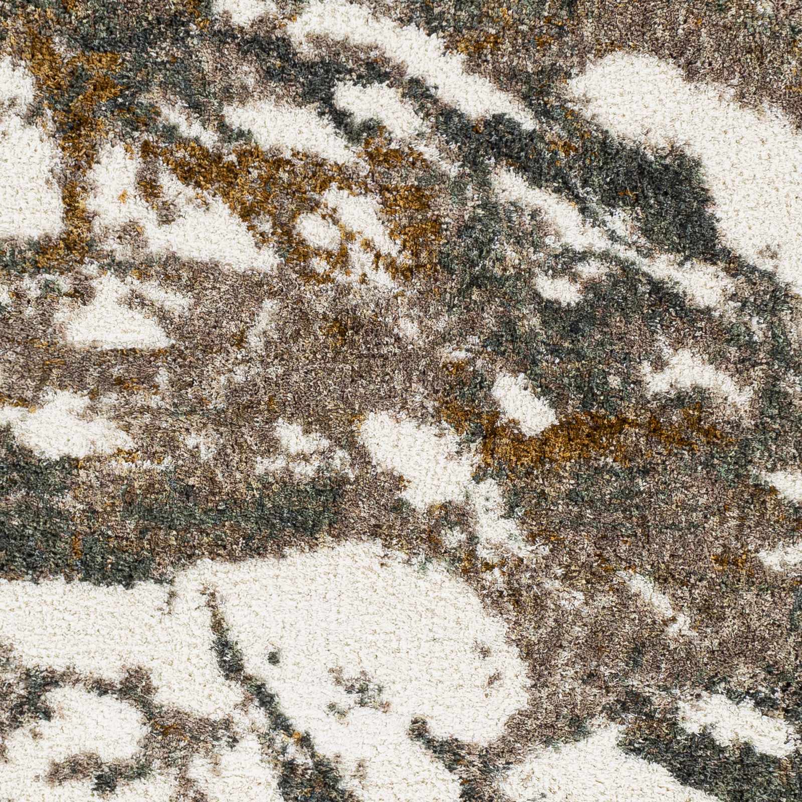 Ngunnawal Cream/Brown Marble Plush Rug by Boutique Rugs