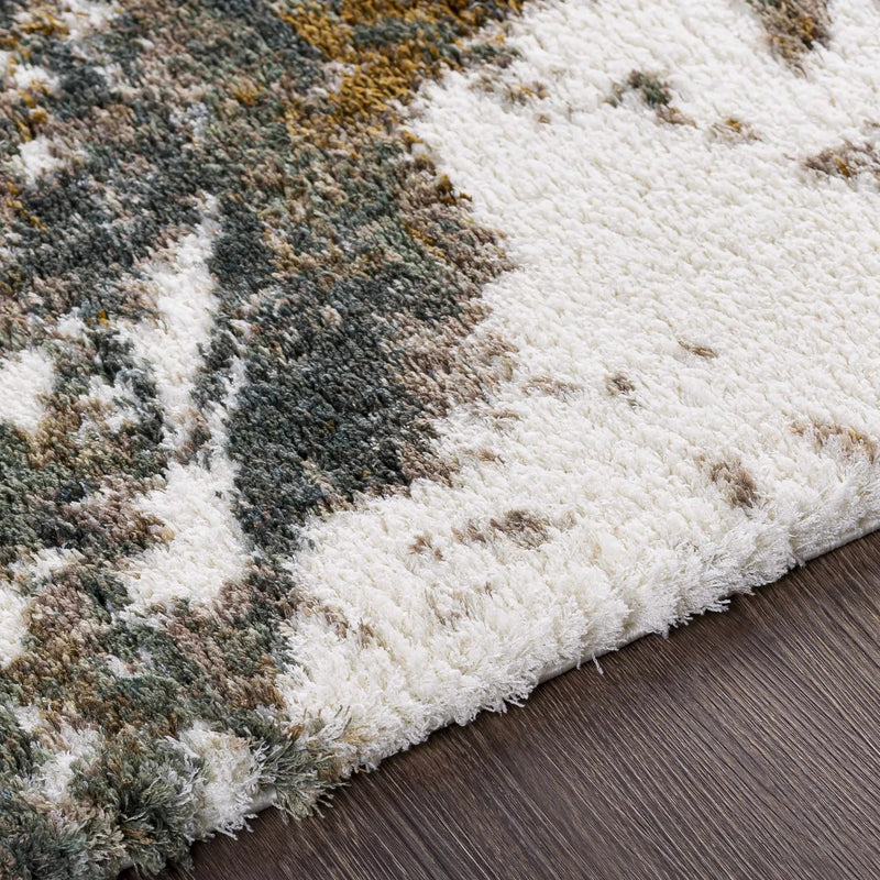 Ngunnawal Cream/Brown Marble Plush Rug by Boutique Rugs
