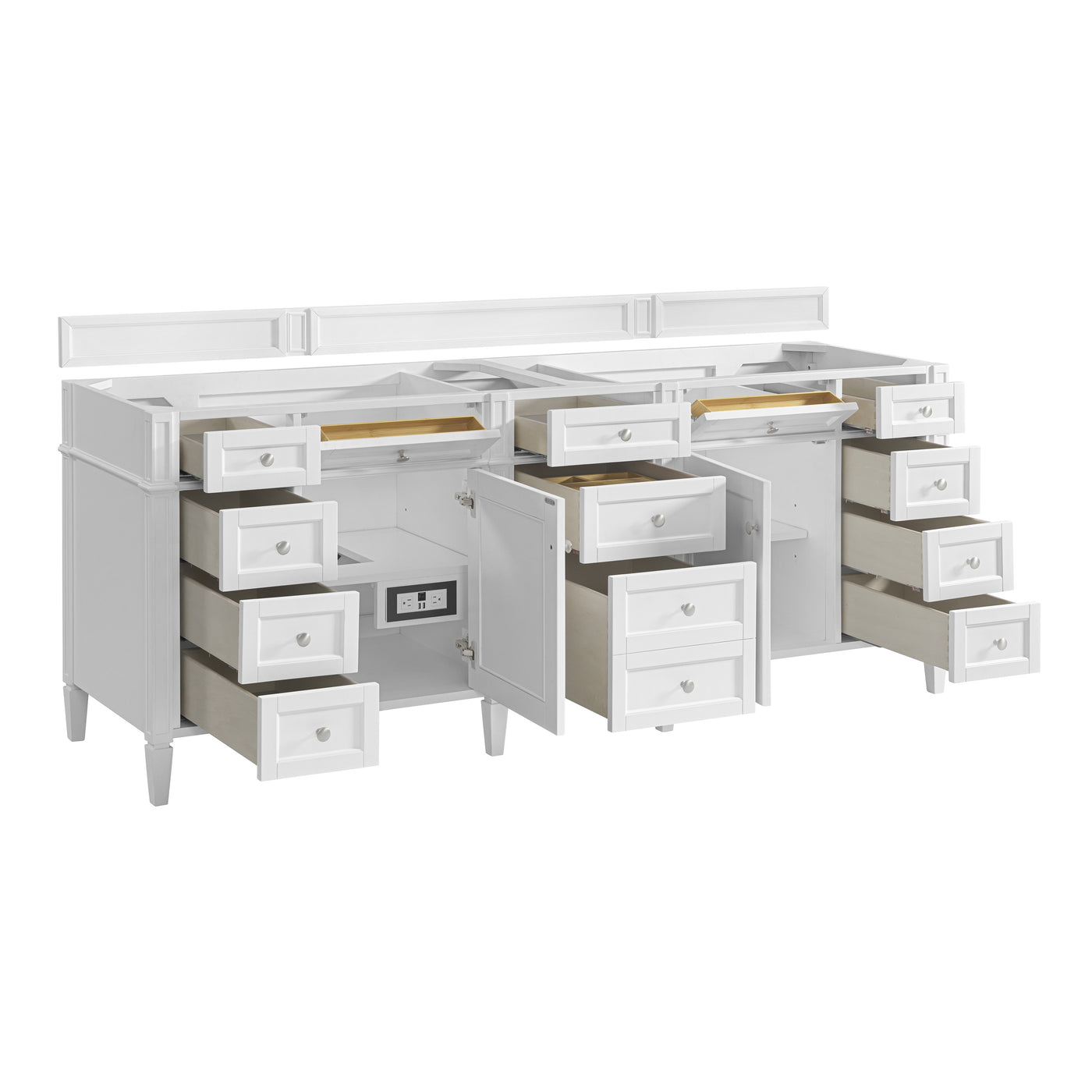 James Martin Brittany 84" Double Bathroom Vanity, Bright White by James Martin