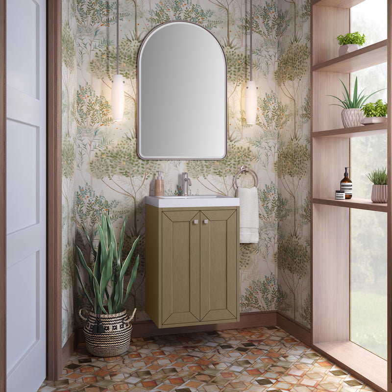 James Martin Chianti 20" Floating Single Bathroom Vanity, Walnut Whisper, view 6