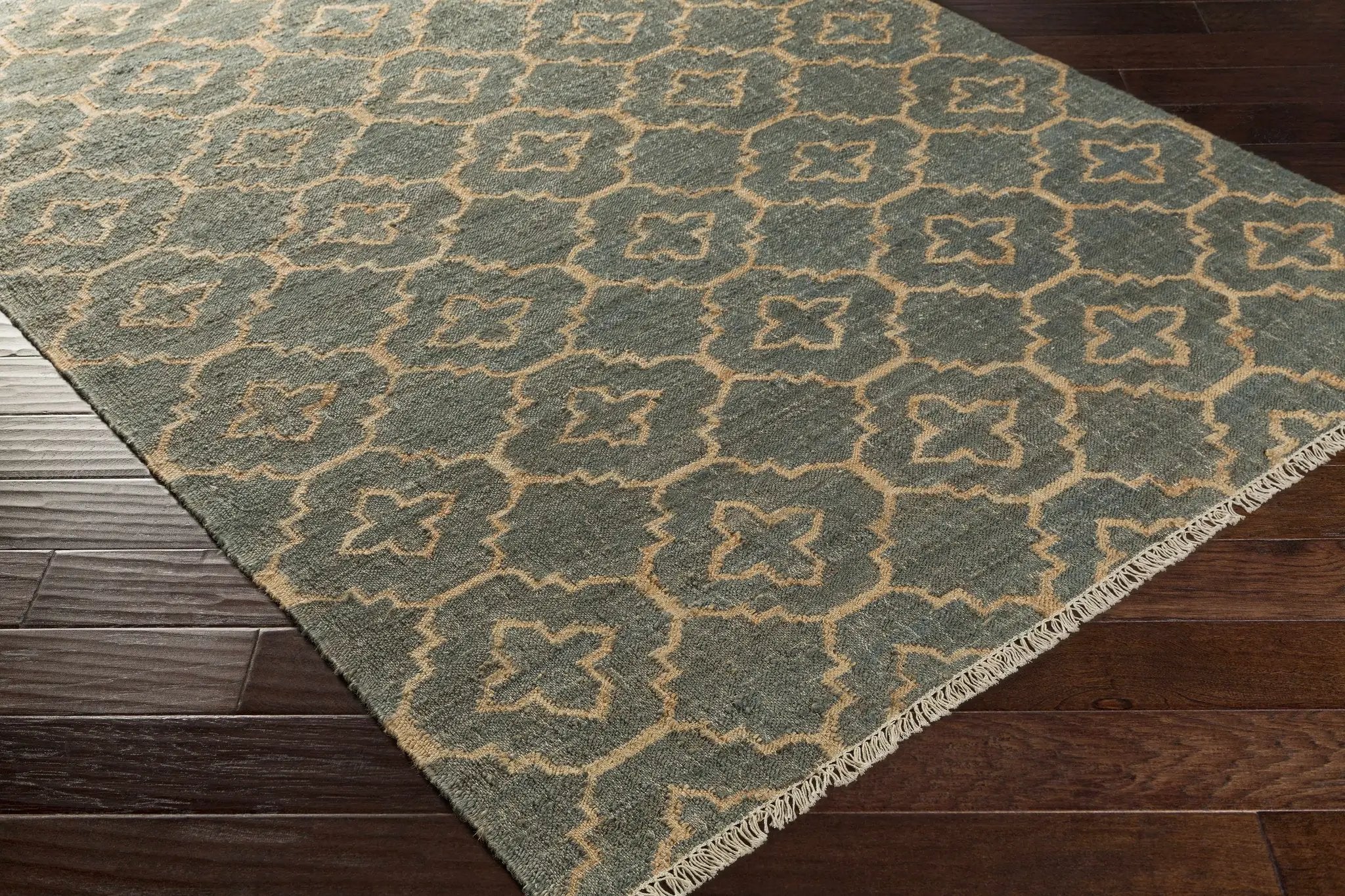 Niceville Handcrafted Fringed Jute Carpet - Clearance by Boutique Rugs