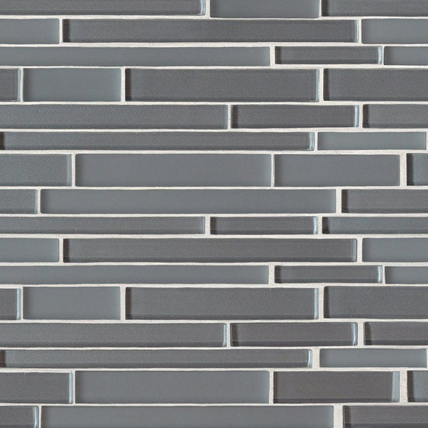 Nichel Gloss/matte Interlocking Slides Glass Mosaics 12x12