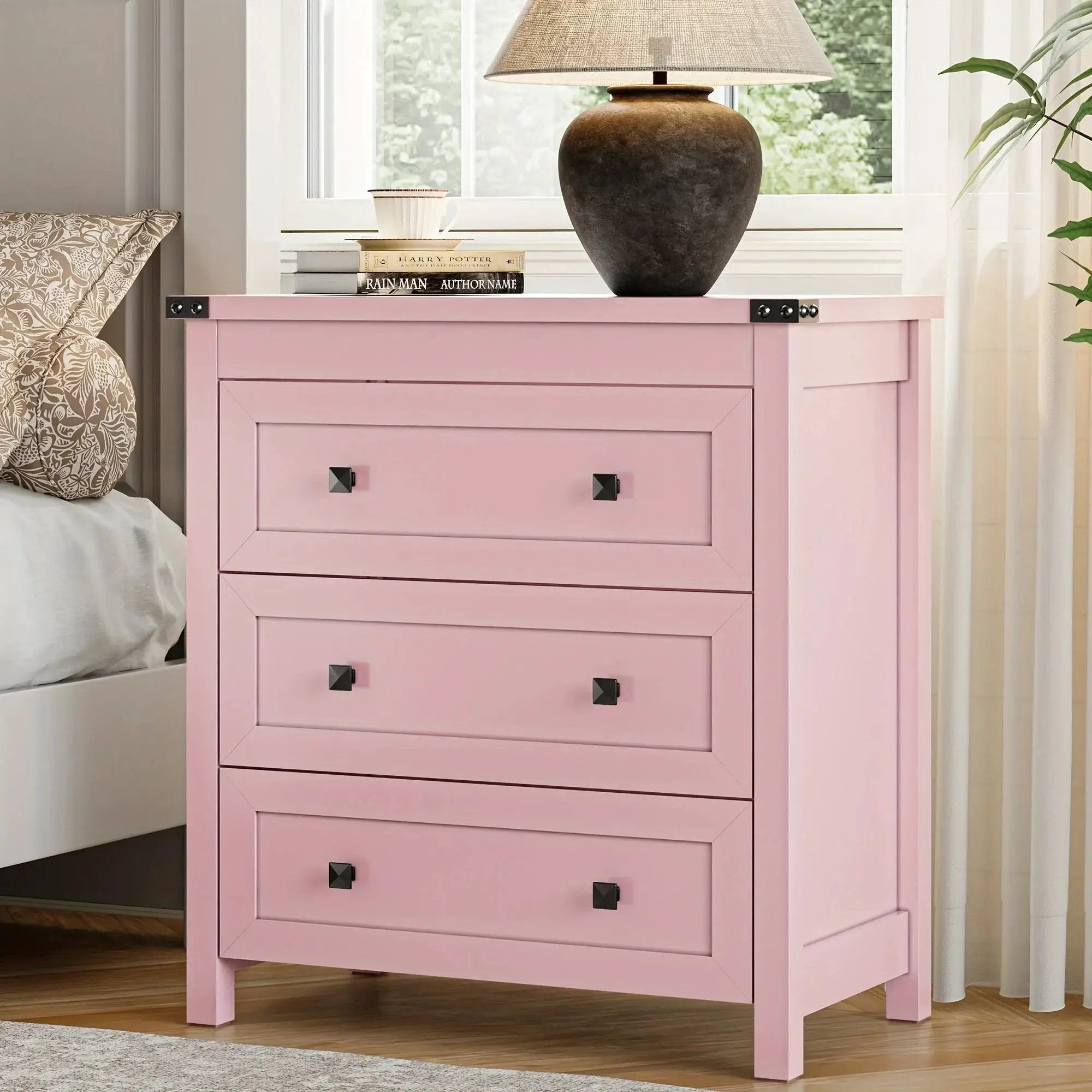 Nightstand - 3-Drawer White 27 by House Of Avana