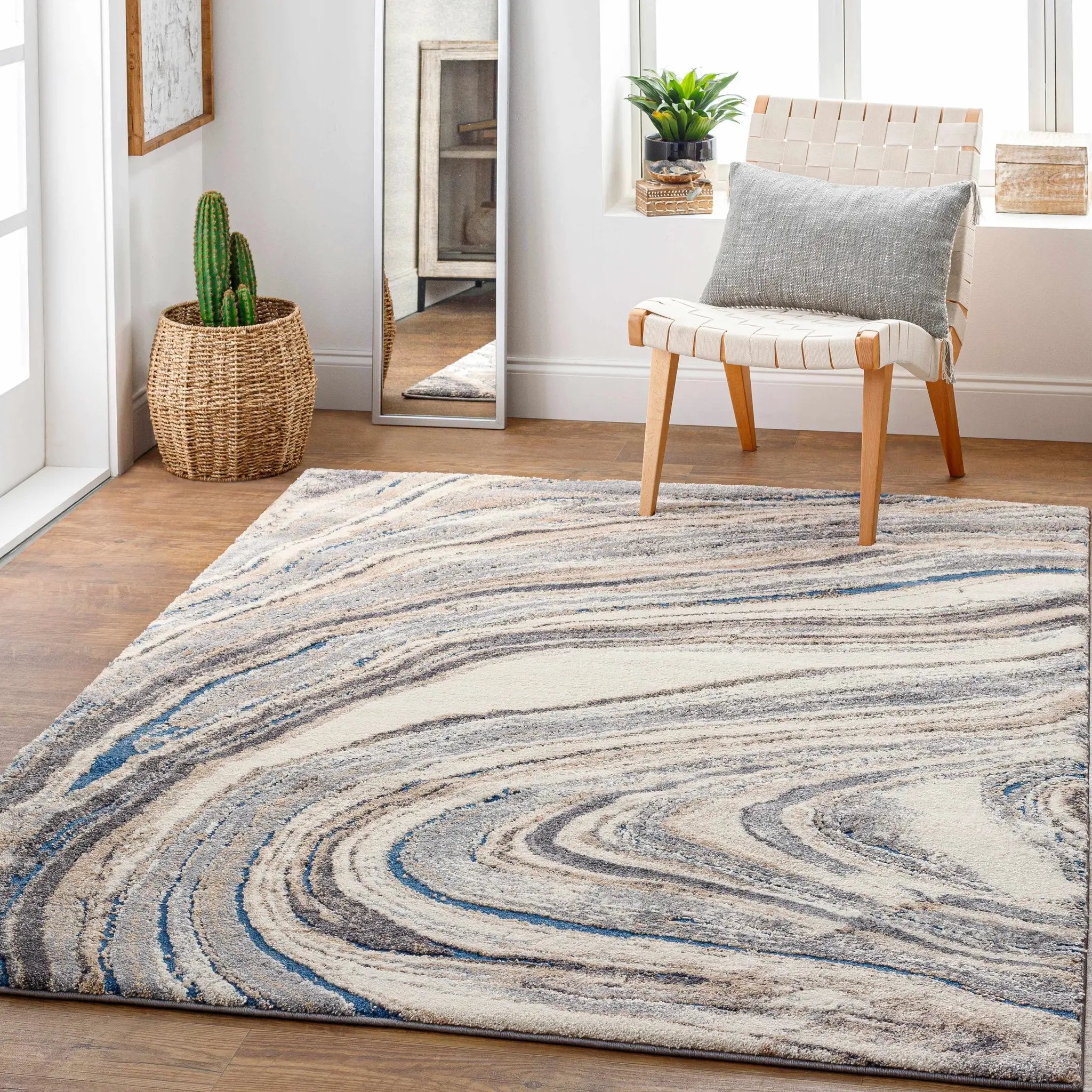 Nillumbik Gray Marble Design Rug by Boutique Rugs