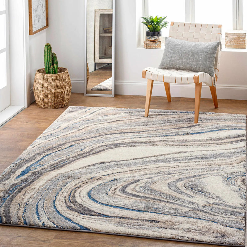 Nillumbik Gray Marble Design Rug by Boutique Rugs