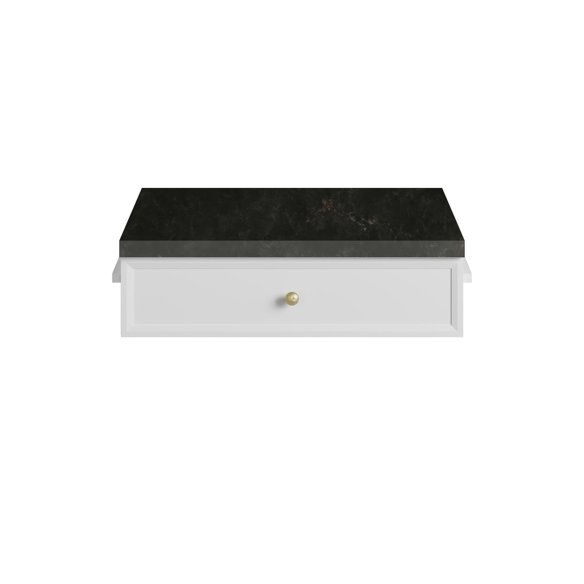 James Martin Bellshire 24" Drawer Unit, Bright White with Phantome countertop