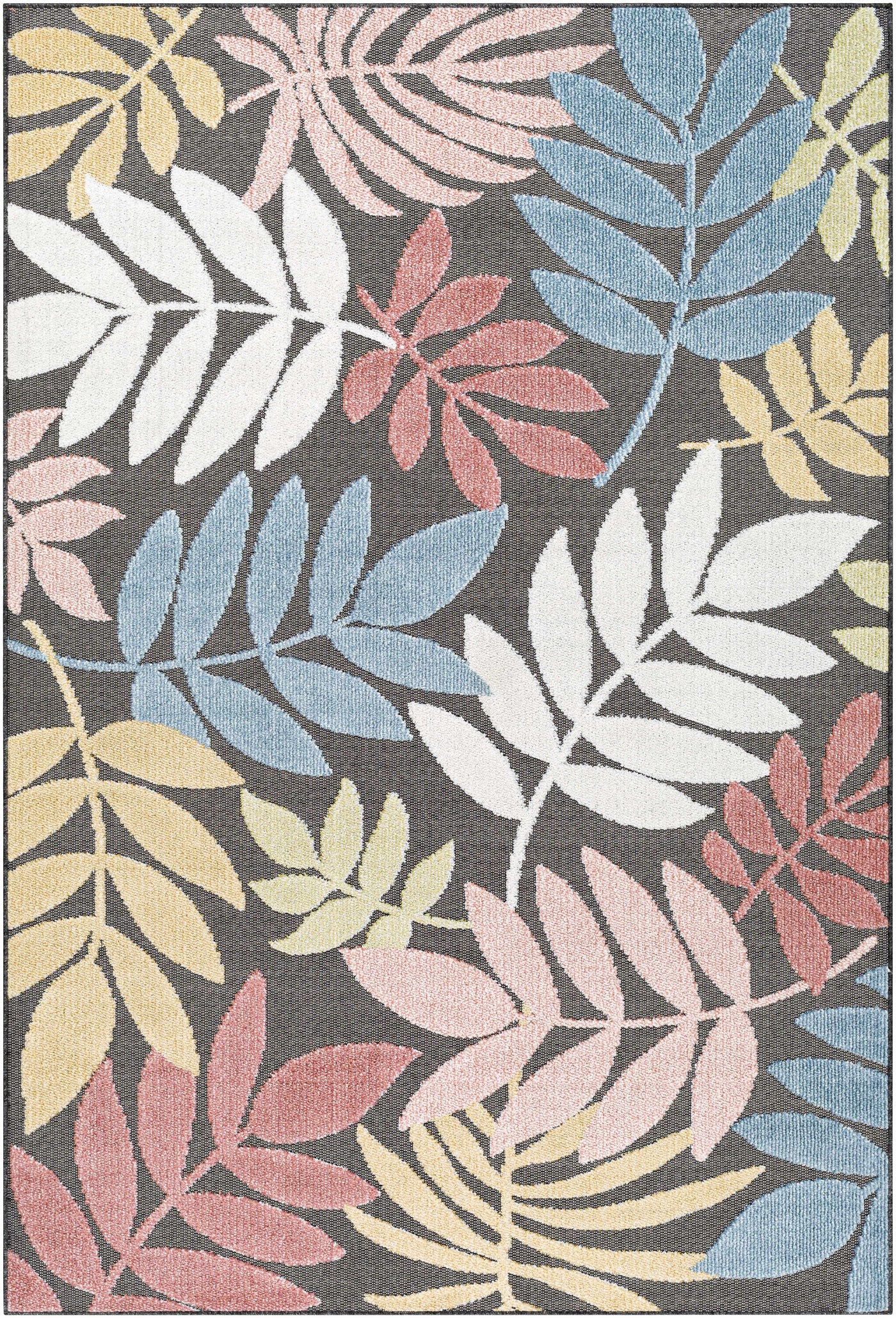 Nasha Charcoal Outdoor Area Rug - Clearance by Boutique Rugs