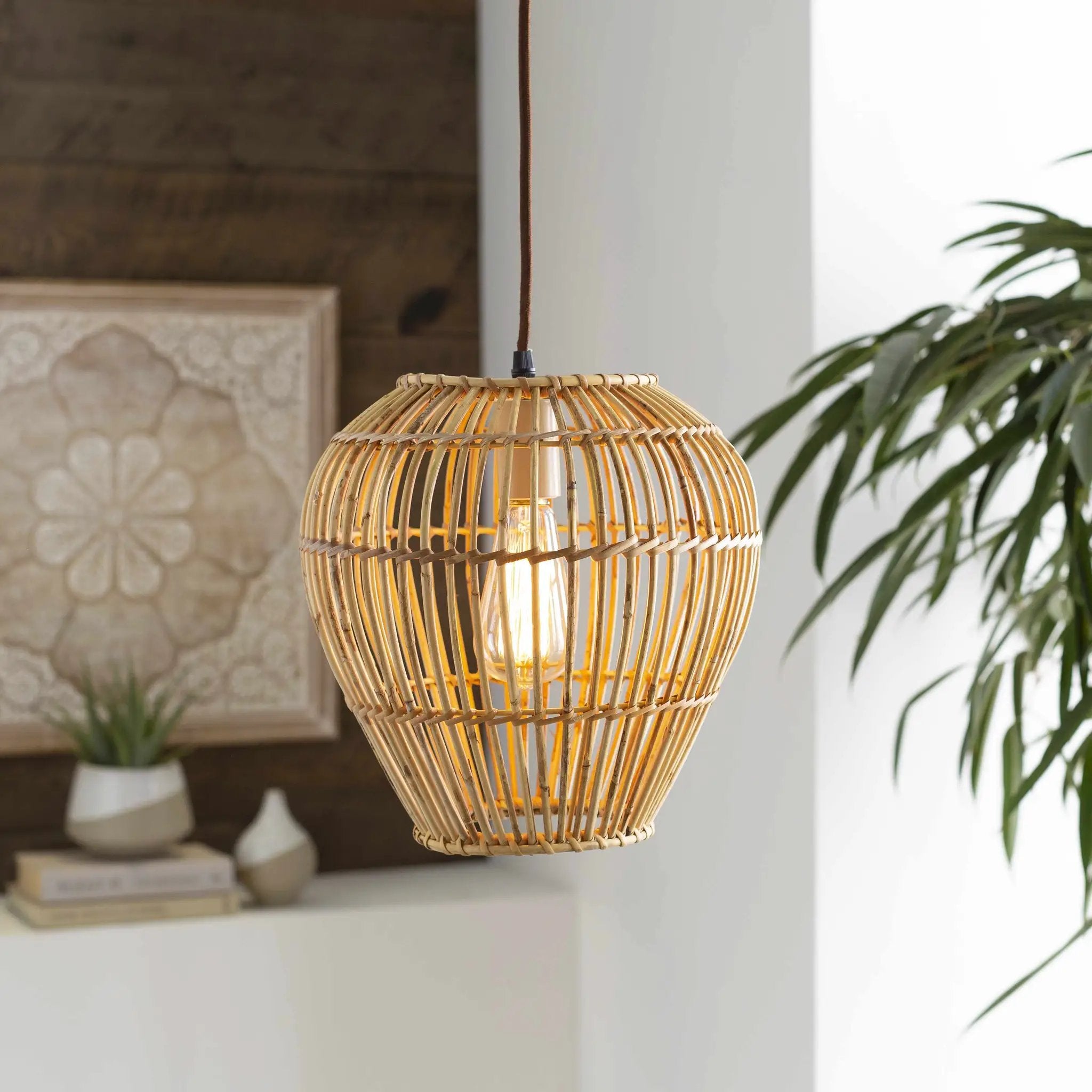 Unionport Rattan Ceiling Lighting - Clearance by Boutique Rugs