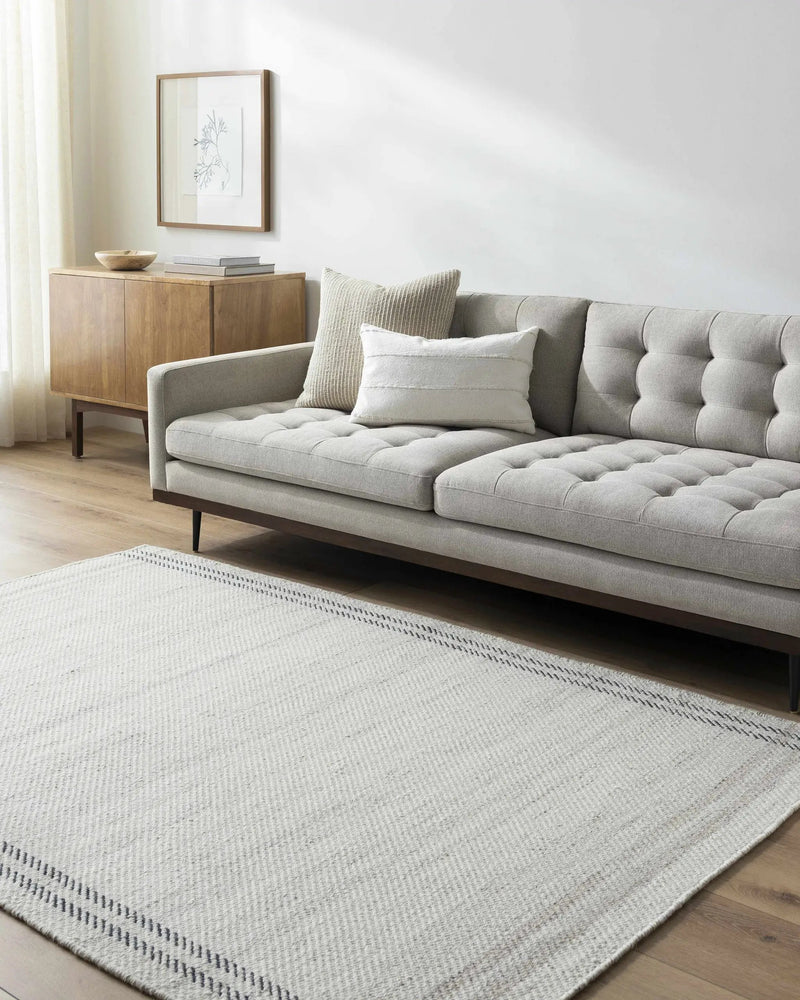 Nimue Ivory Wool Rug - Clearance by Boutique Rugs