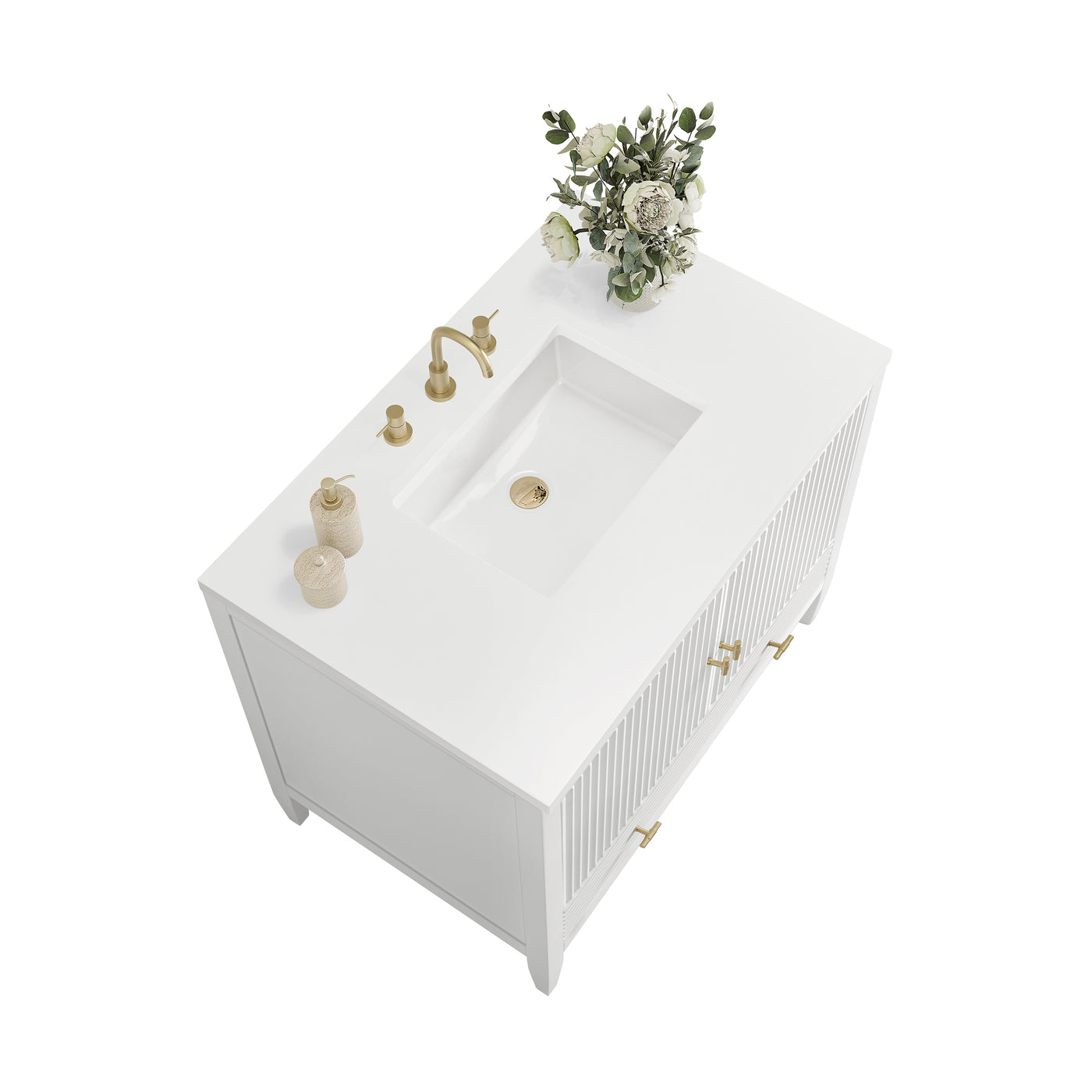 James Martin Myrrin 36" Single Bathroom Vanity, Bright White by James Martin