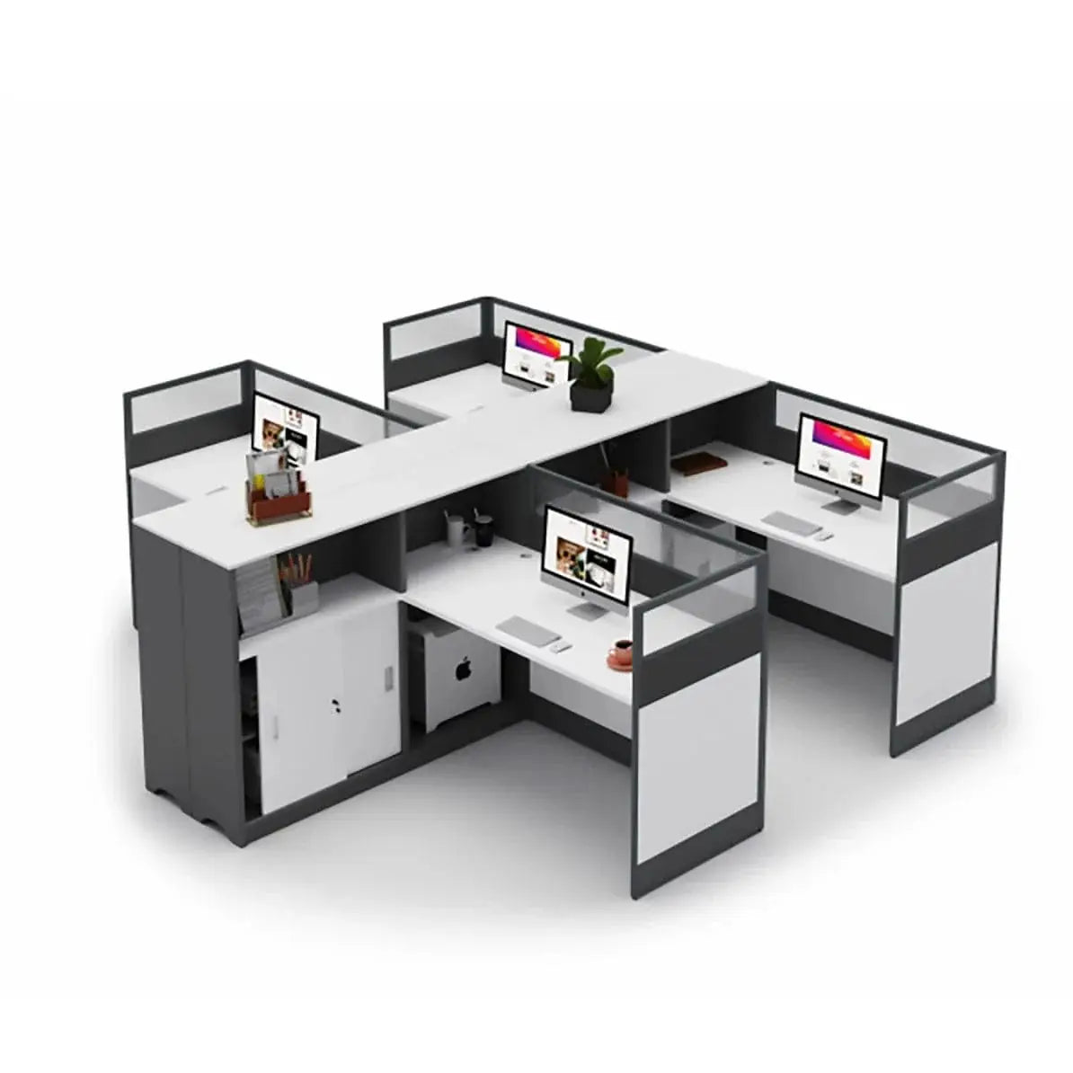 Norven · L-Shaped Cubicle Office Workstation by Arc Grove