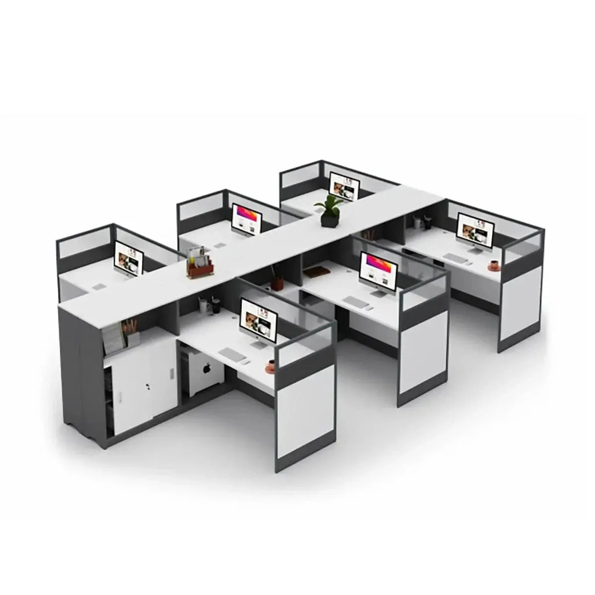 Norven · L-Shaped Cubicle Office Workstation by Arc Grove