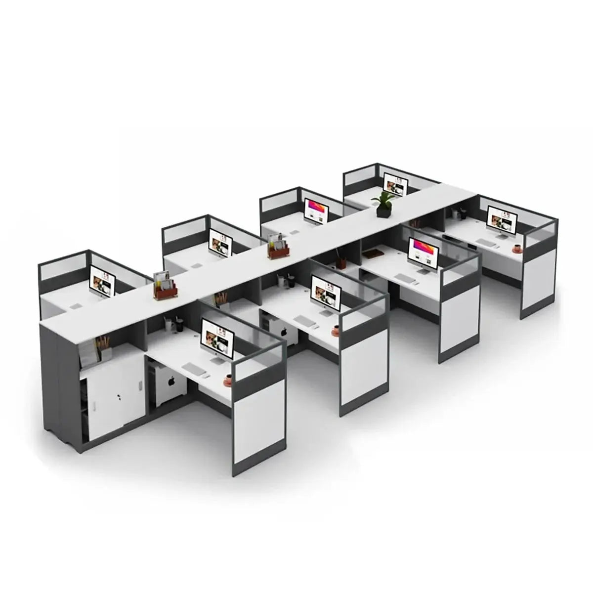 Norven · L-Shaped Cubicle Office Workstation by Arc Grove