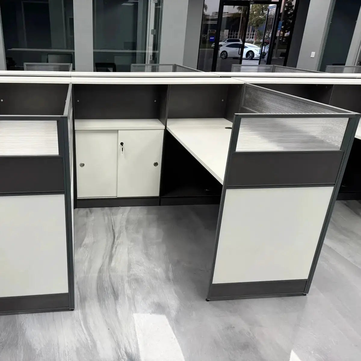 Norven · L-Shaped Cubicle Office Workstation by Arc Grove