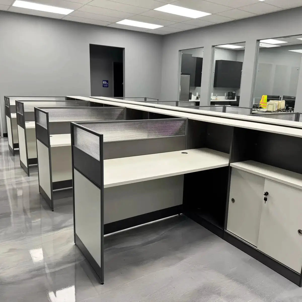 Norven · L-Shaped Cubicle Office Workstation by Arc Grove