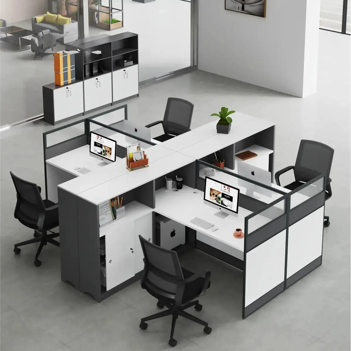 Norven · L-Shaped Cubicle Office Workstation by Arc Grove