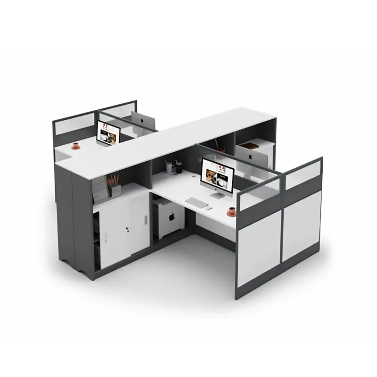 Norven · L-Shaped Cubicle Office Workstation by Arc Grove