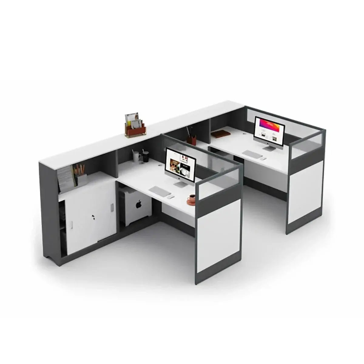 Norven · L-Shaped Cubicle Office Workstation by Arc Grove