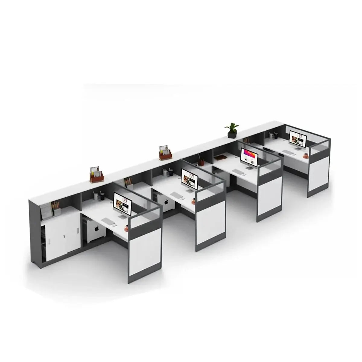 Norven · L-Shaped Cubicle Office Workstation by Arc Grove