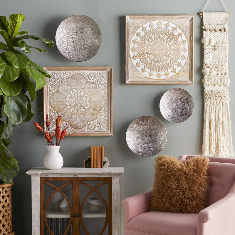Roslindale Wood-Frame Wall Art Piece - Clearance by Boutique Rugs