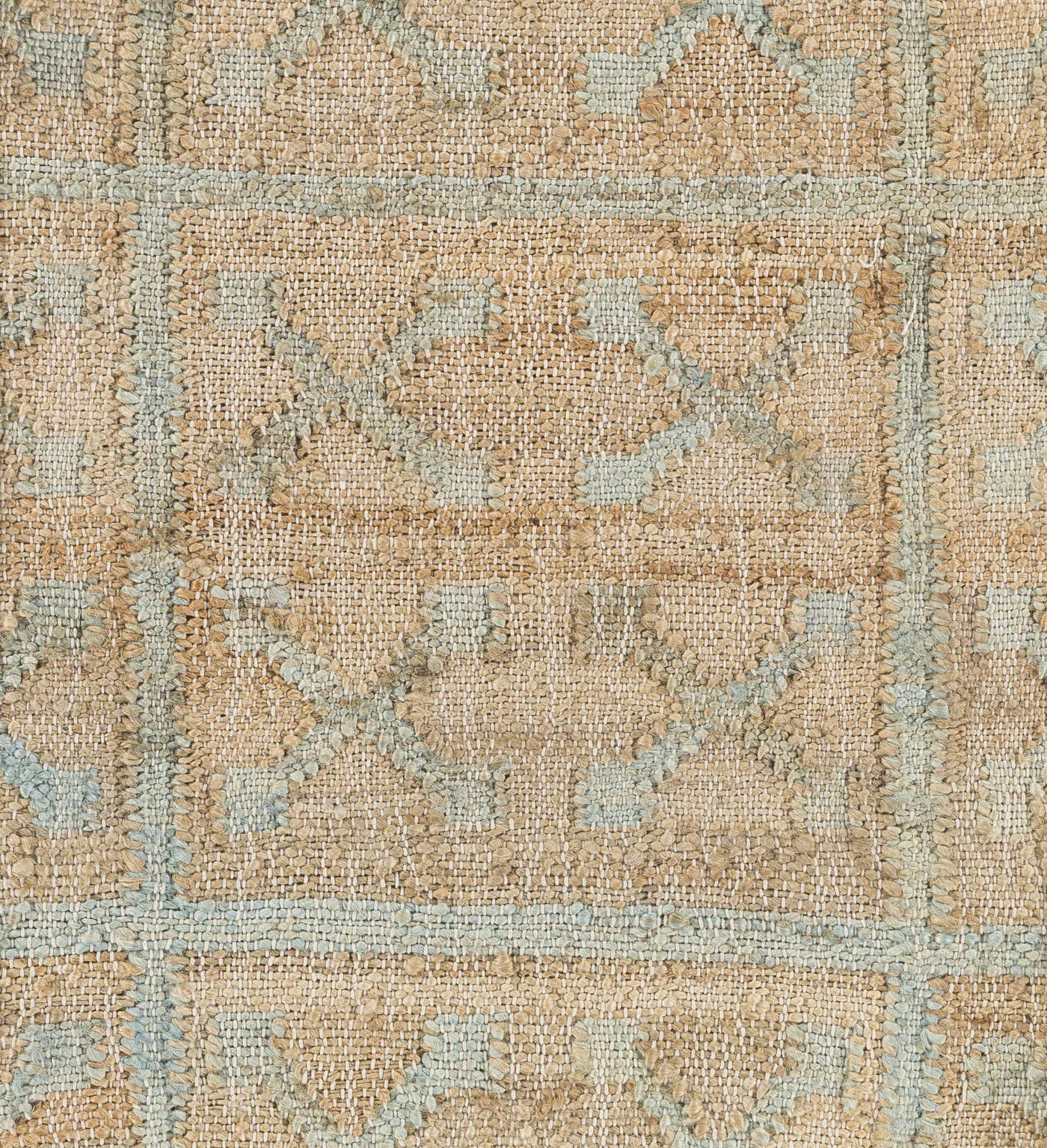 Rice Dusty Sage Fringed Jute Carpet by Boutique Rugs