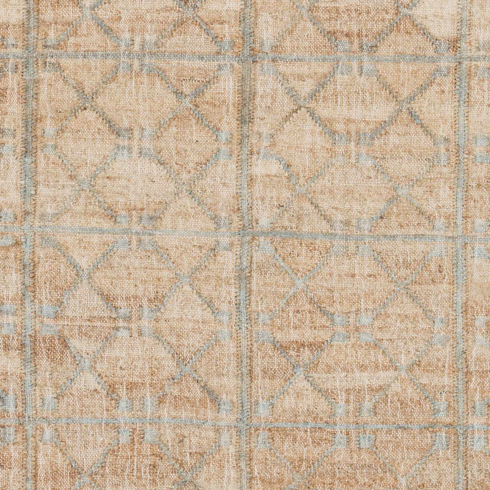 Rice Dusty Sage Fringed Jute Carpet by Boutique Rugs