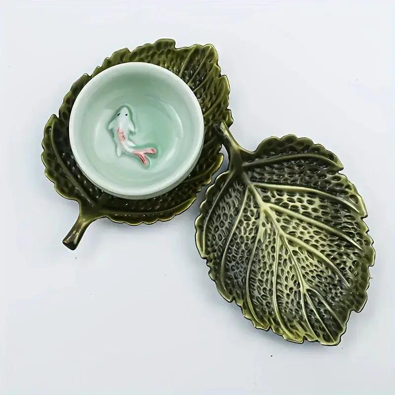 Nordic Maple Leaf Cup Coaster Compatible for Maple Syrup - Polished Metal Waterproof Table, Elegant Scandinavian Leaf for Tables, Dining Tables, Holiday Decor (Christmas, Thanksgiving) - Durable Metal Coa (Handwashable) by House Of Avana