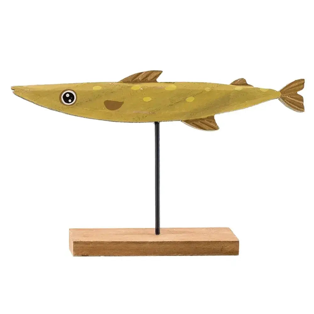 Nordic Wooden Fish Sculpture Tabletop Decor Collection by House Of Avana