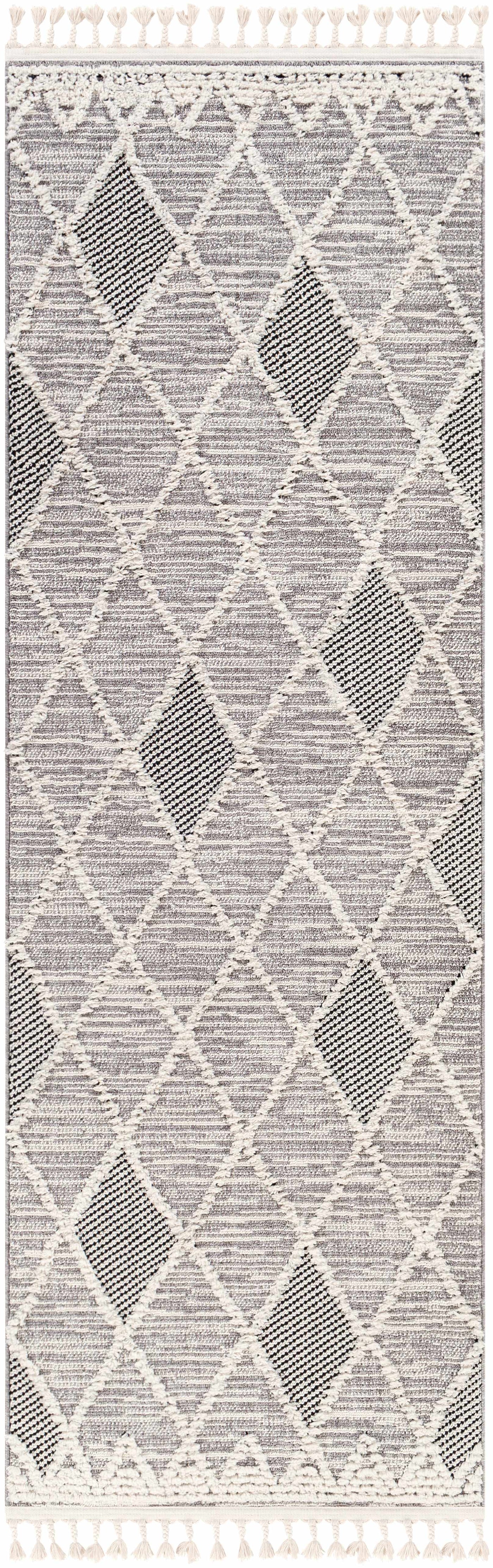 Norvelt High/Low Pile Rug with Tassels by Boutique Rugs