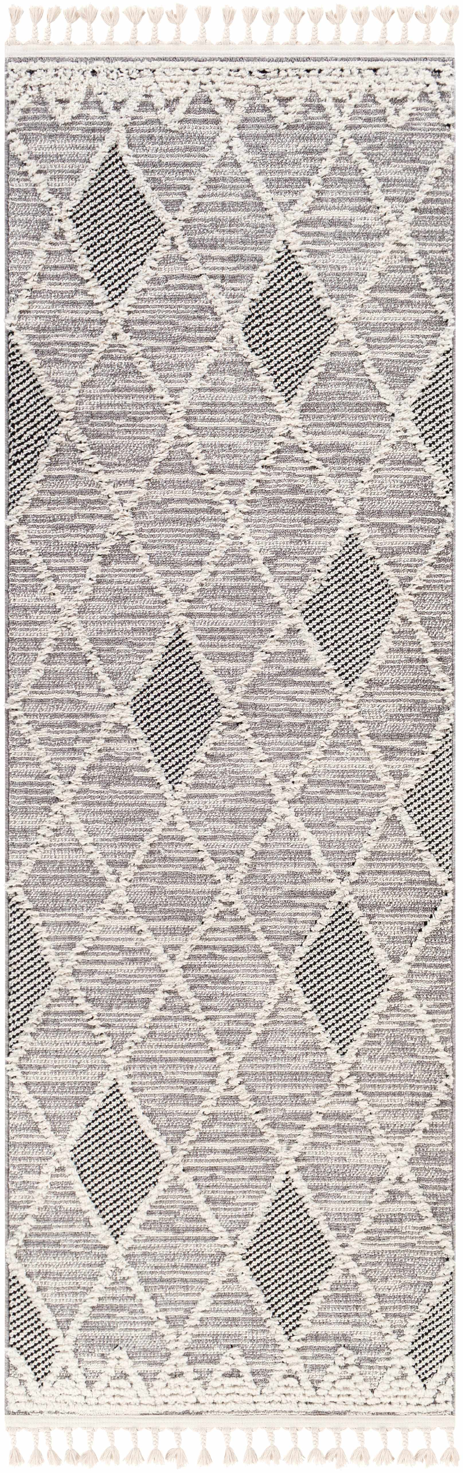 Norvelt High/Low Pile Rug with Tassels by Boutique Rugs