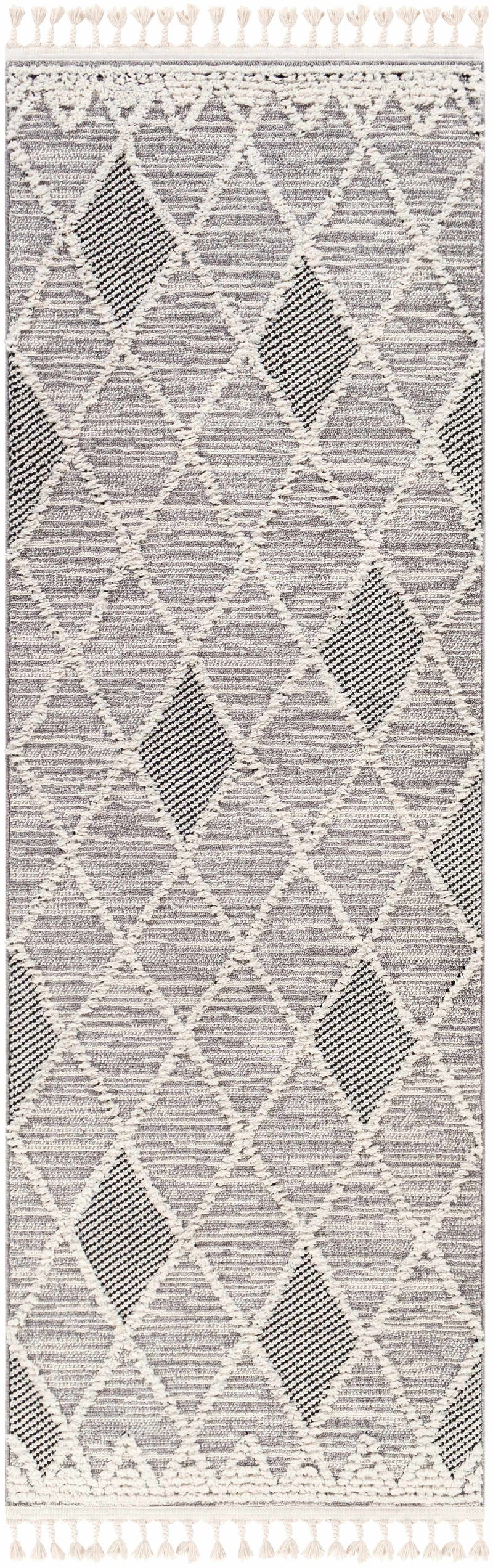 Norvelt High/Low Pile Rug with Tassels by Boutique Rugs