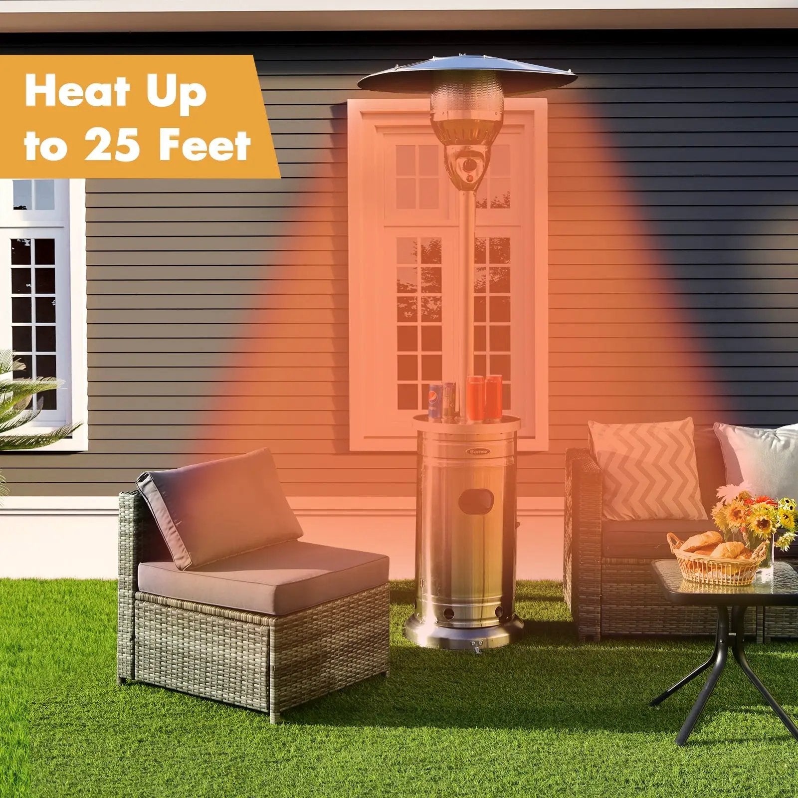 48000 BTU Patio Heater with Simple Ignition System by DirectDeals