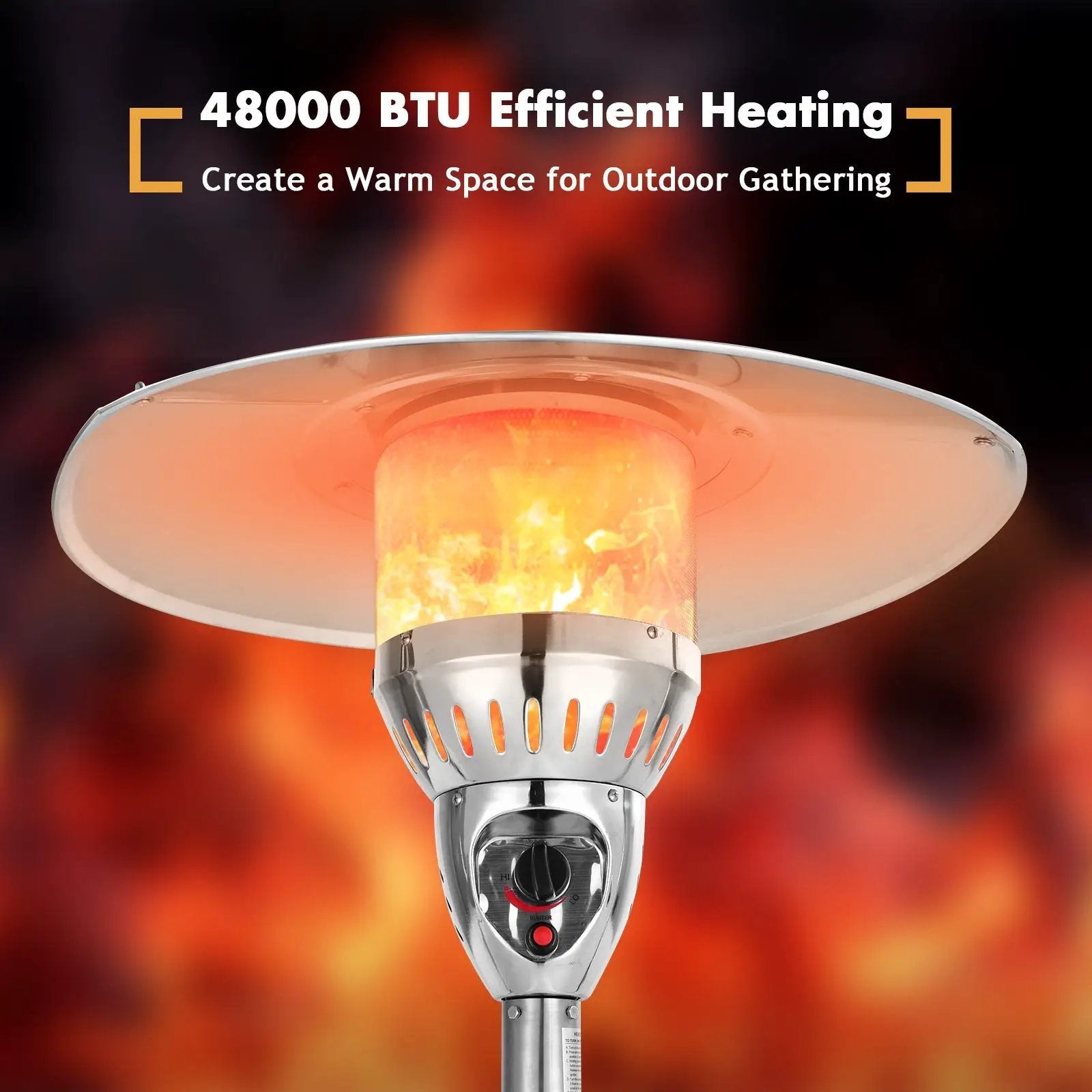 48000 BTU Patio Heater with Simple Ignition System by DirectDeals