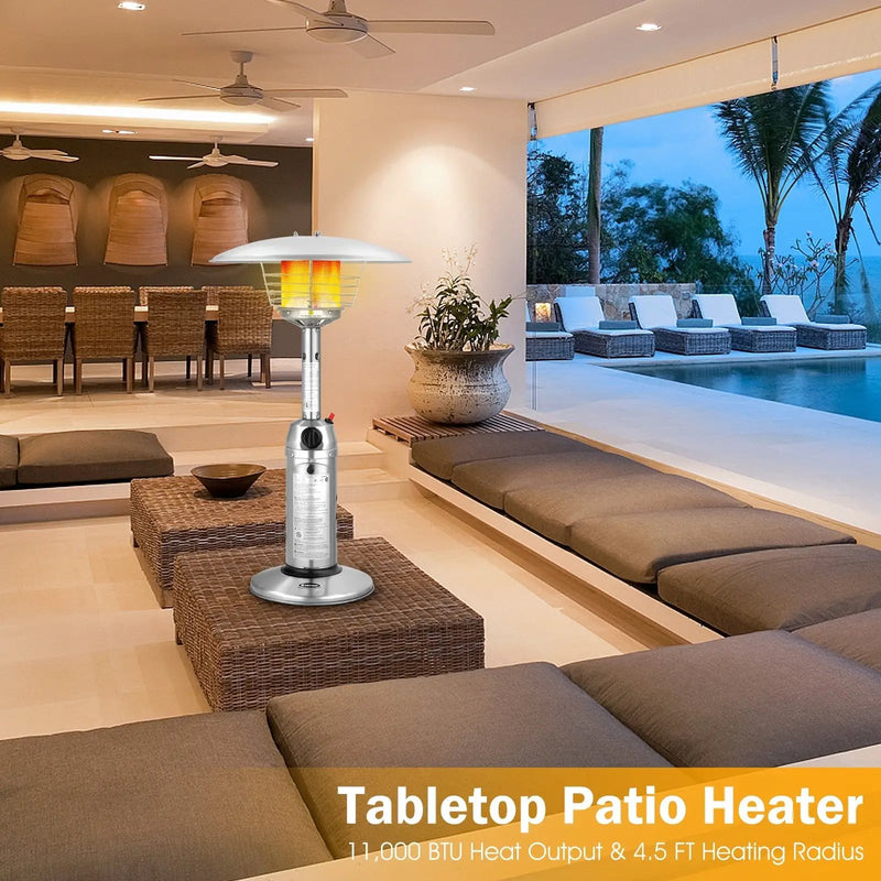 11 000 BTU Portable Tabletop Propane Patio Standing Heater by DirectDeals
