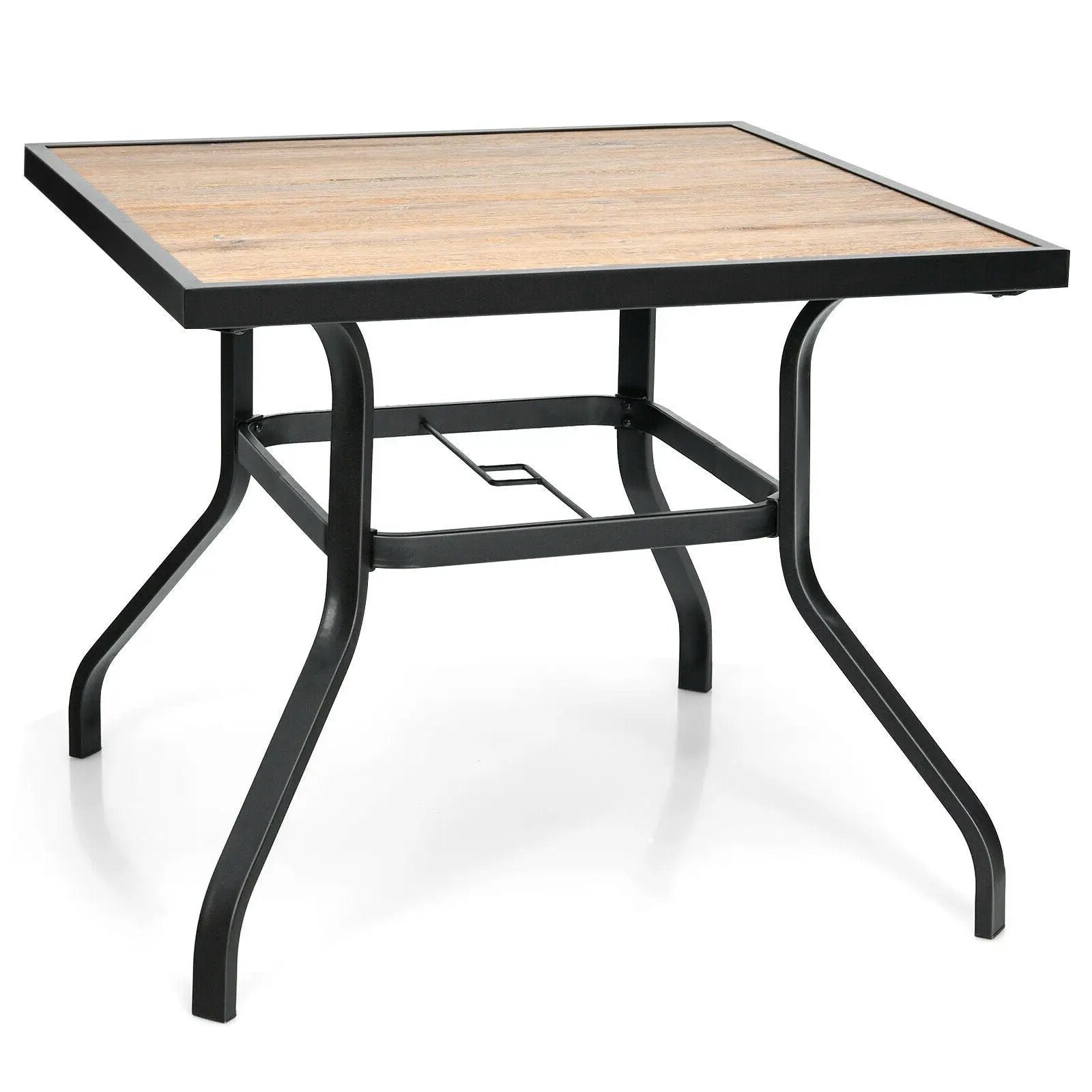 Patio Metal Square Dining Table for Garden and Poolside by DirectDeals
