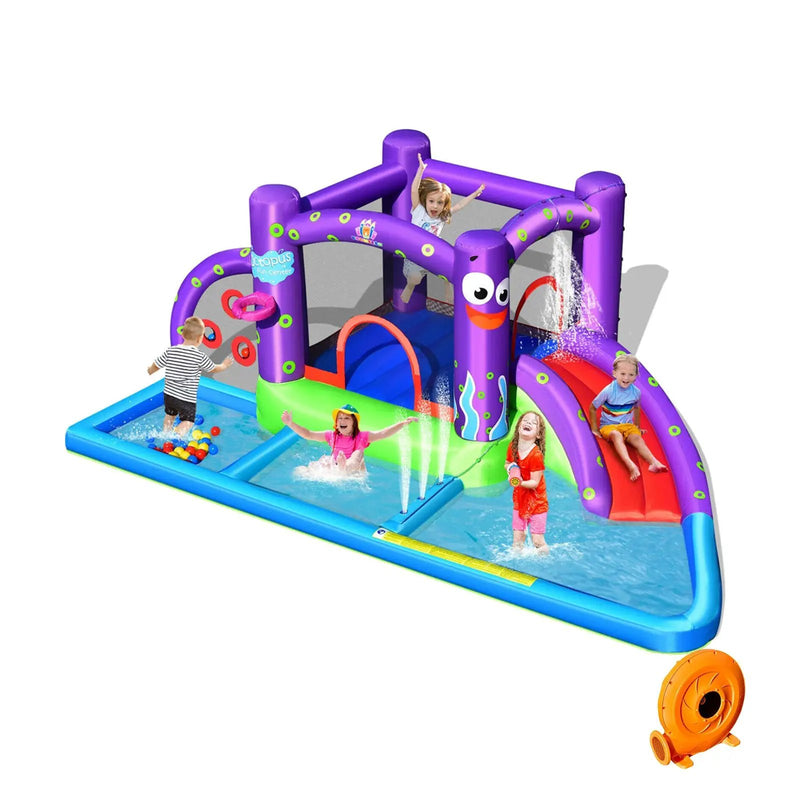 Inflatable Water Slide Park with Splash Pool and 750W Blower by DirectDeals