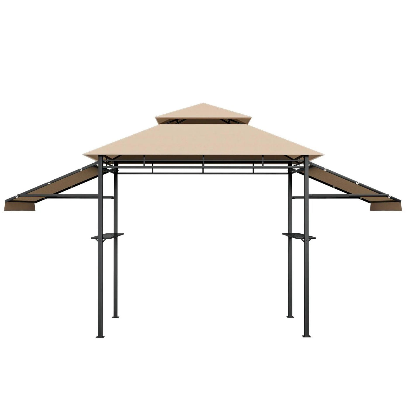 13.5 x 4 Feet Patio BBQ Grill Gazebo Canopy with Dual Side Awnings by DirectDeals