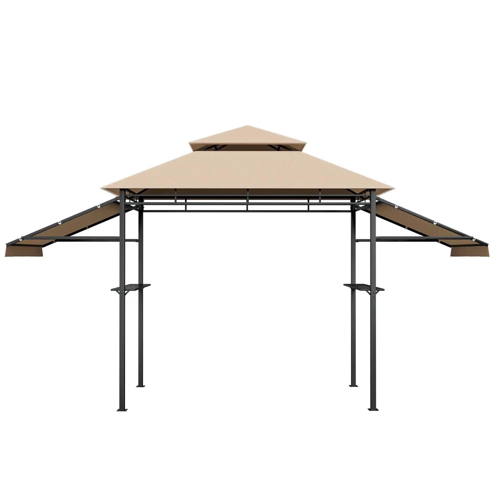 13.5 x 4 Feet Patio BBQ Grill Gazebo Canopy with Dual Side Awnings by DirectDeals