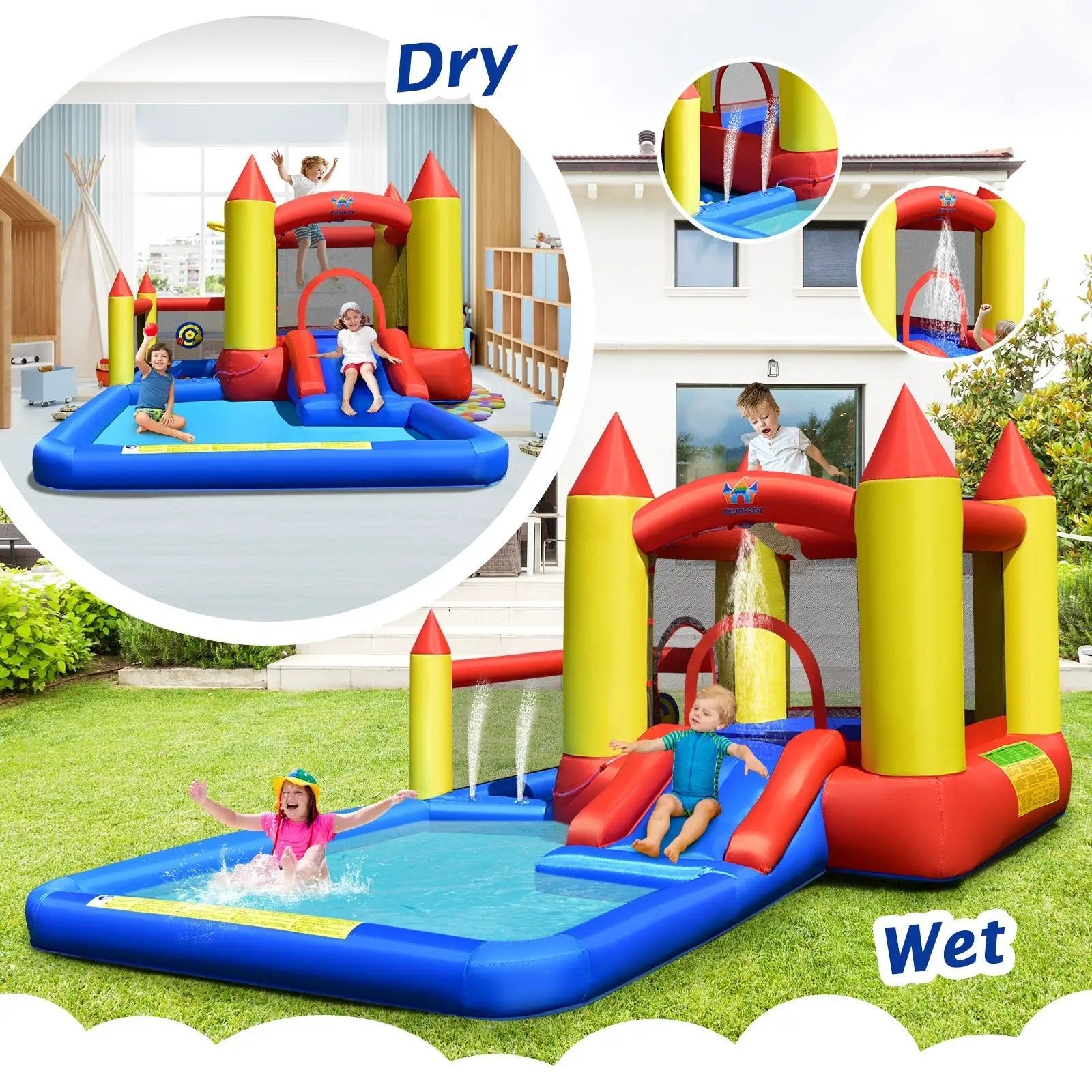 Inflatable Water Slide with Slide and Jumping Area by DirectDeals
