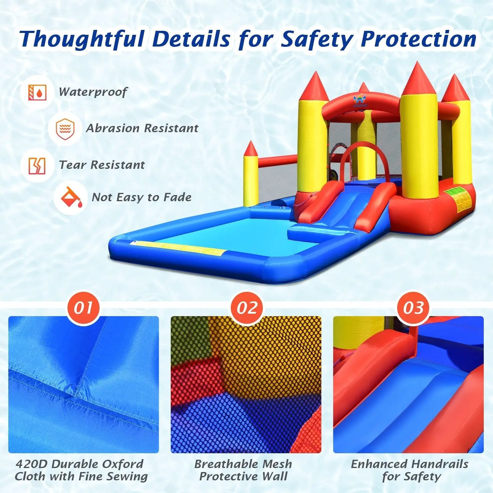 Inflatable Water Slide with Slide and Jumping Area by DirectDeals
