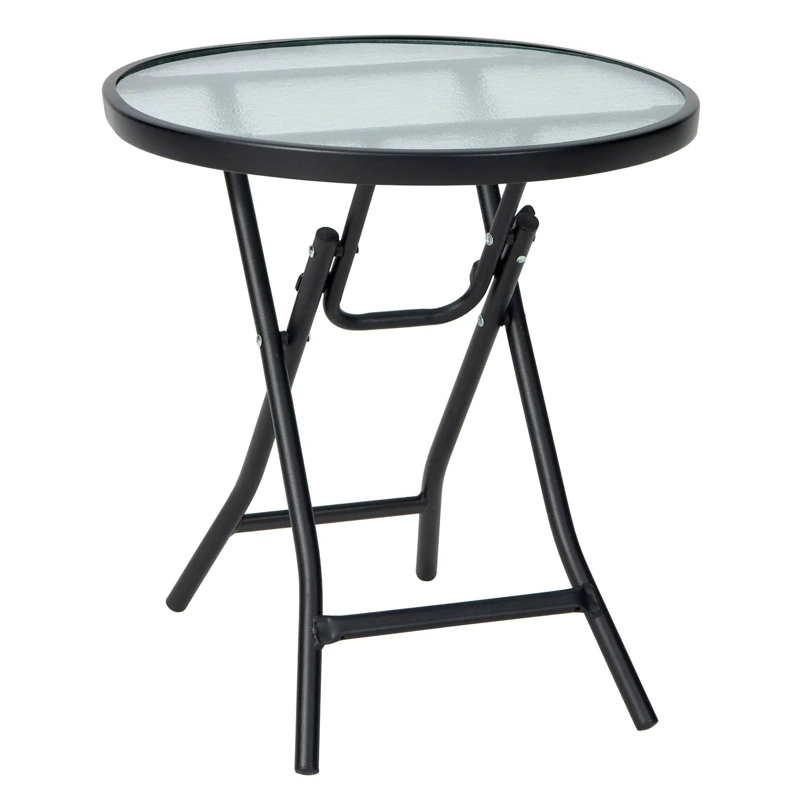 Patio Side Table with Tempered Glass Tabletop by DirectDeals