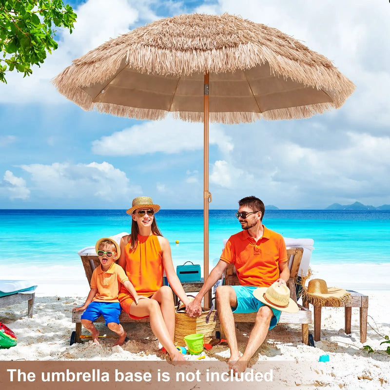 7.2 Feet Patio Thatched Tiki Umbrella Hawaiian Hula Beach Umbrella by DirectDeals